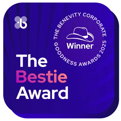 The Benevity Corporate Goodness Awards 2025 badge: The Bestie Award Winner.