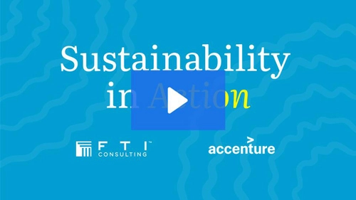 A presentation slide titled Sustainability in Action.