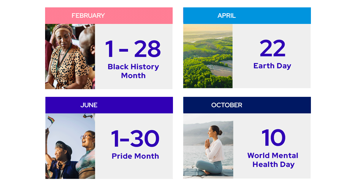 2026 Calendar graphic with different goodness dates