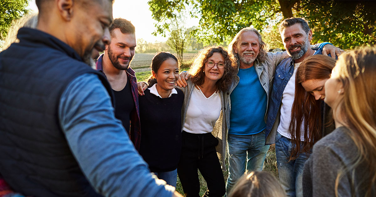 A group of employees united in a volunteering