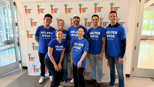 A group of Elastic employees volunteering