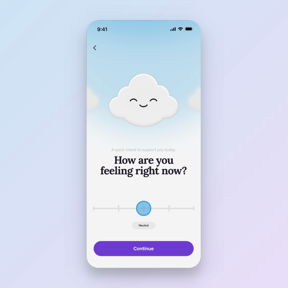 Wist morning check-in screen asking how are you feeling right now