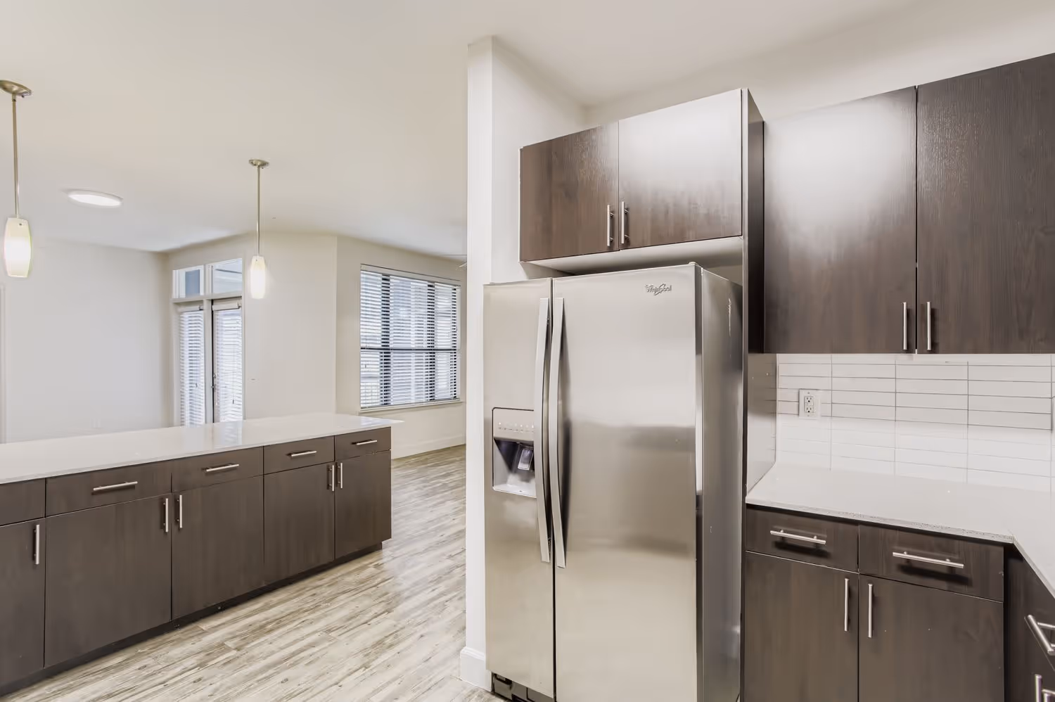 Kitchen counter staged