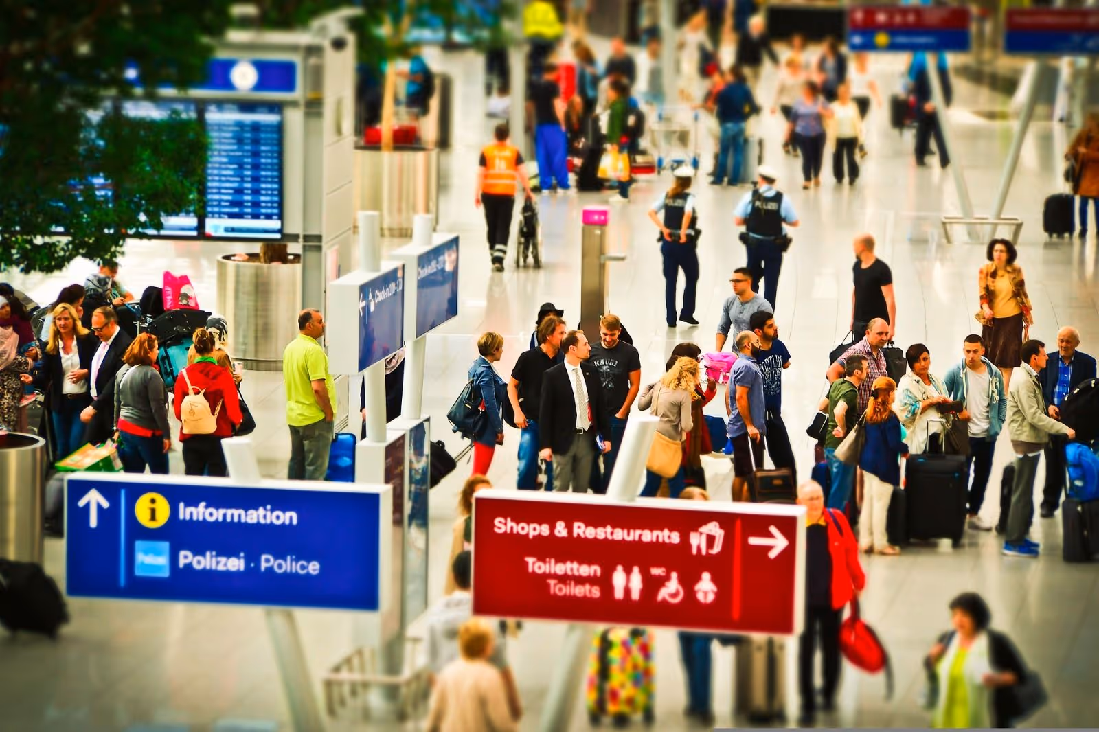 Picture of people in an airport