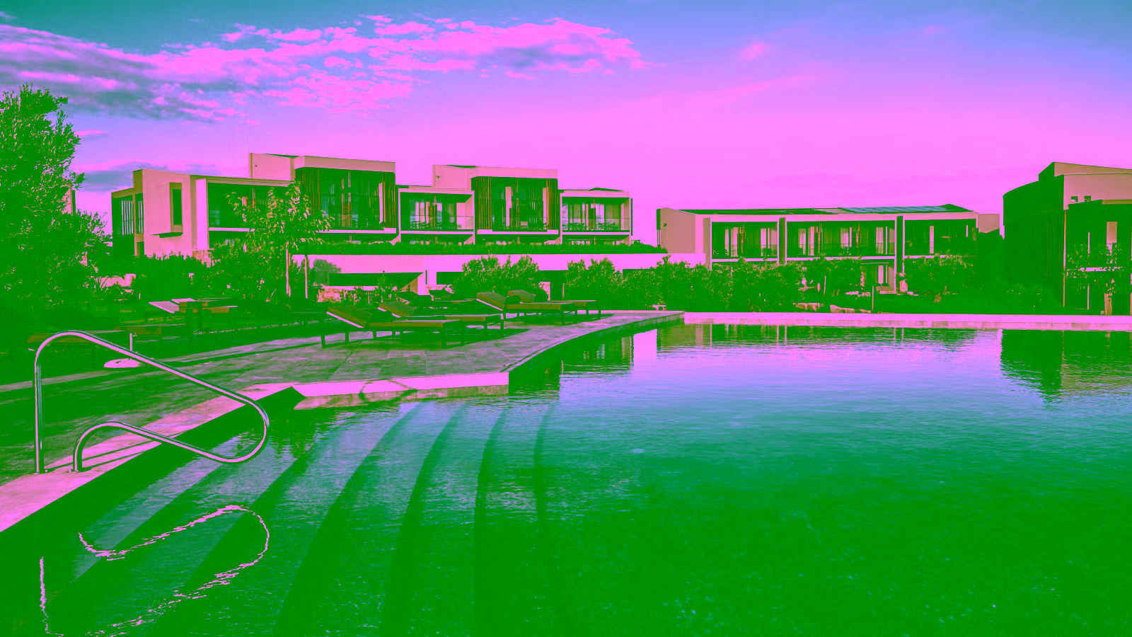 hotel pool in greece