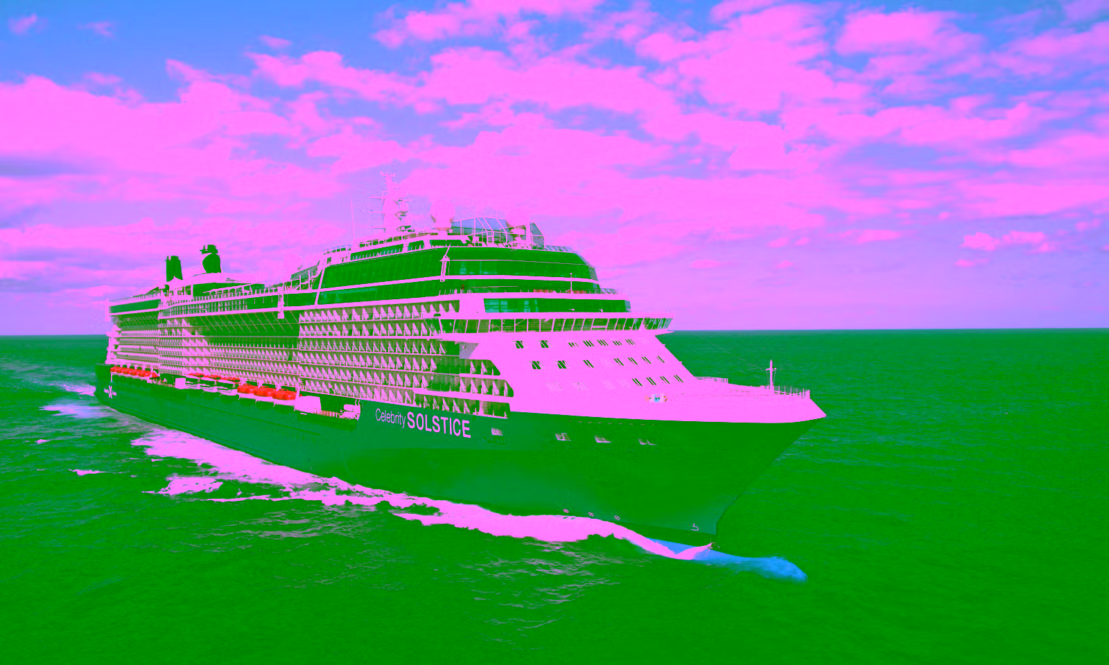 cruise ship sailing in the ocean