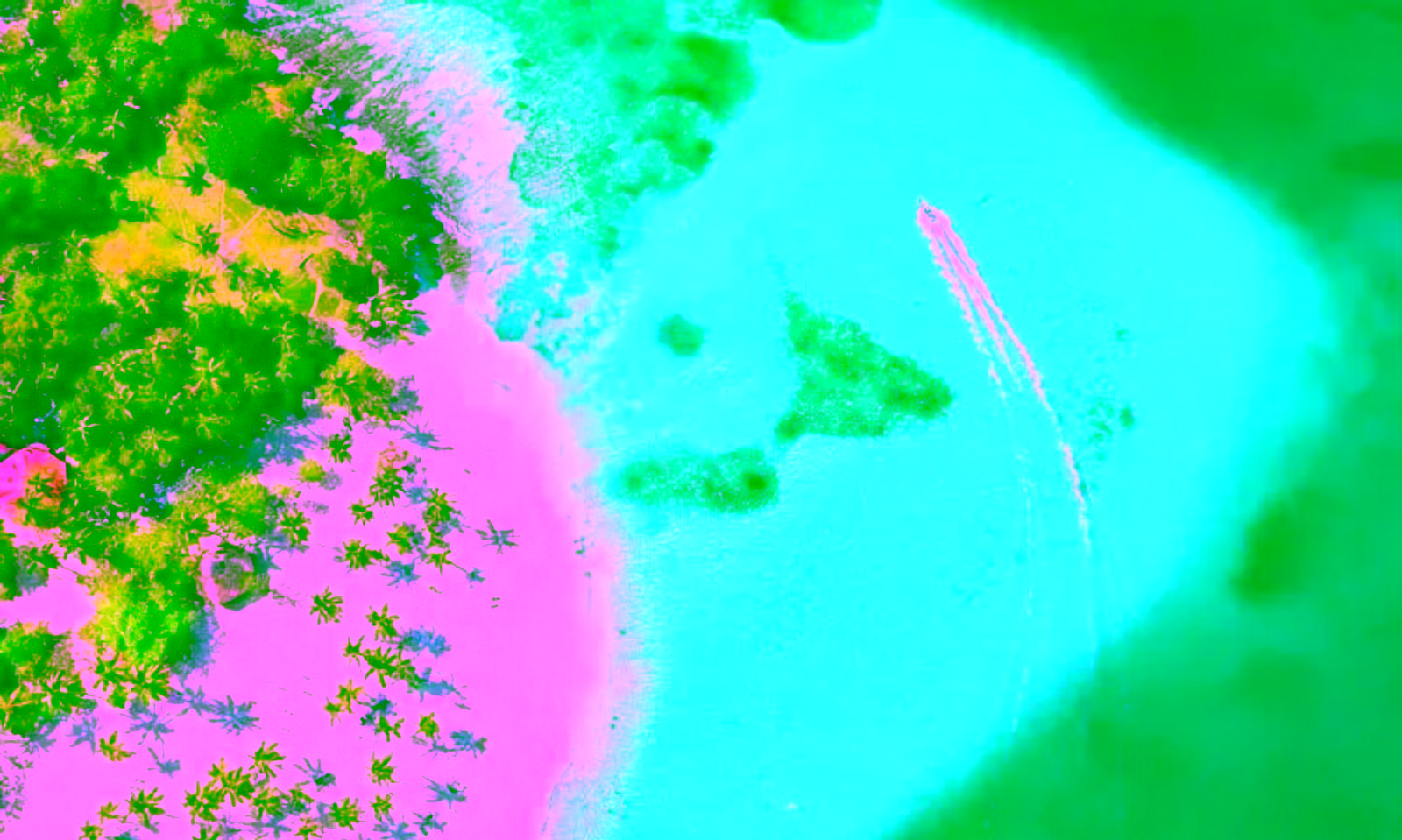 Caribbean clear water from the sky