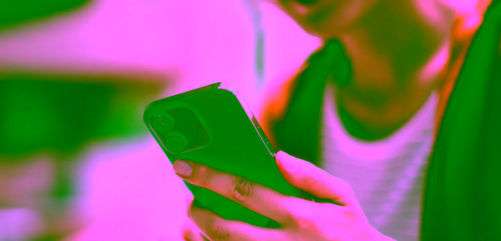 person holding an iphone