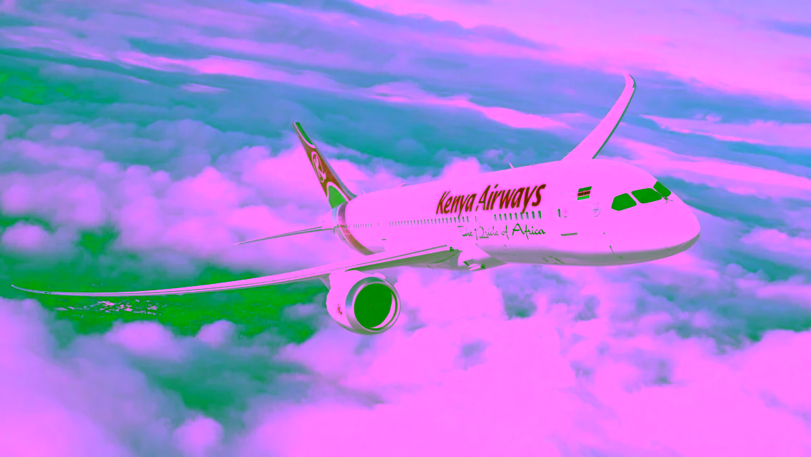 kenya airplane flying in the clouds