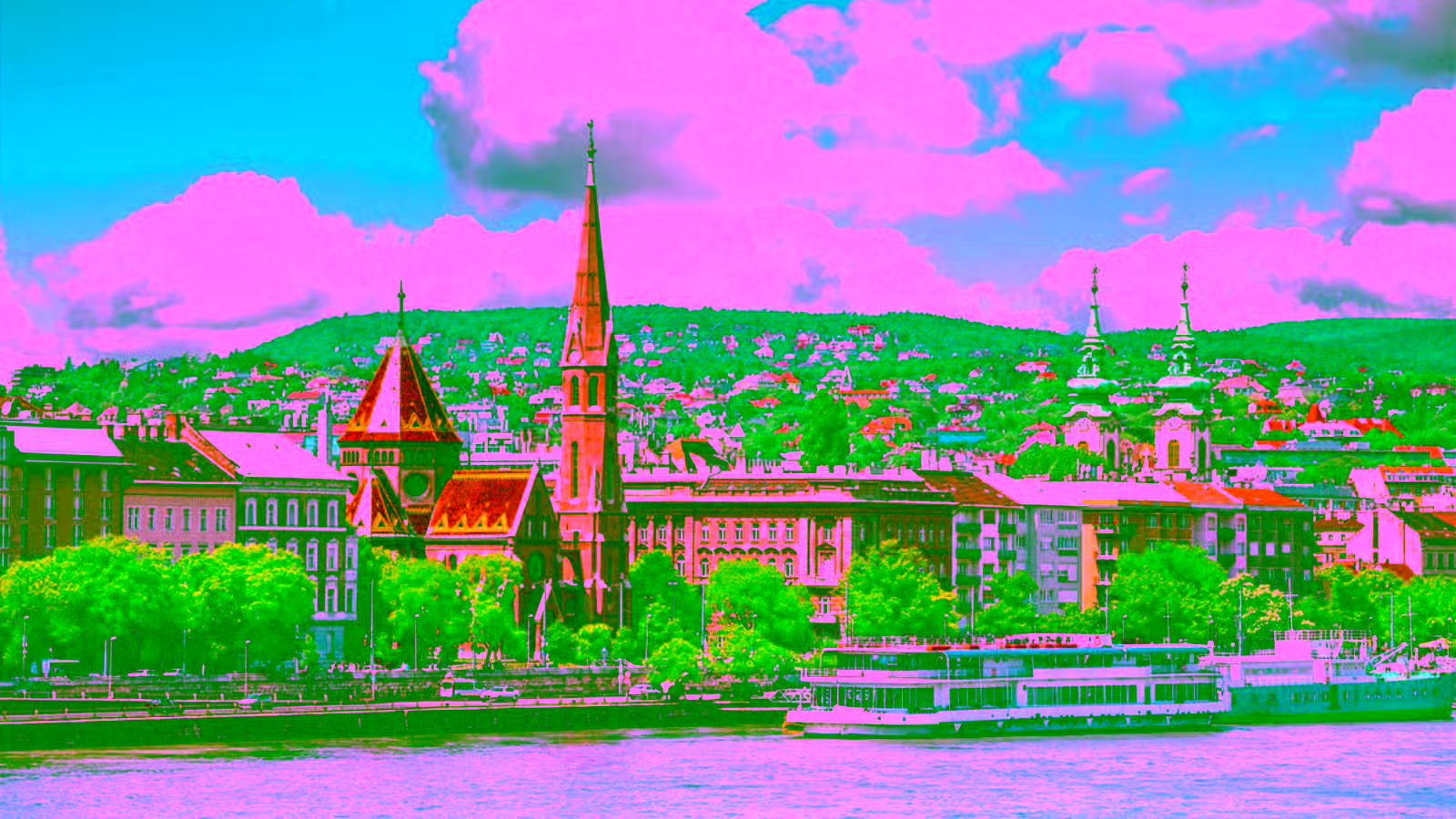 city from a river