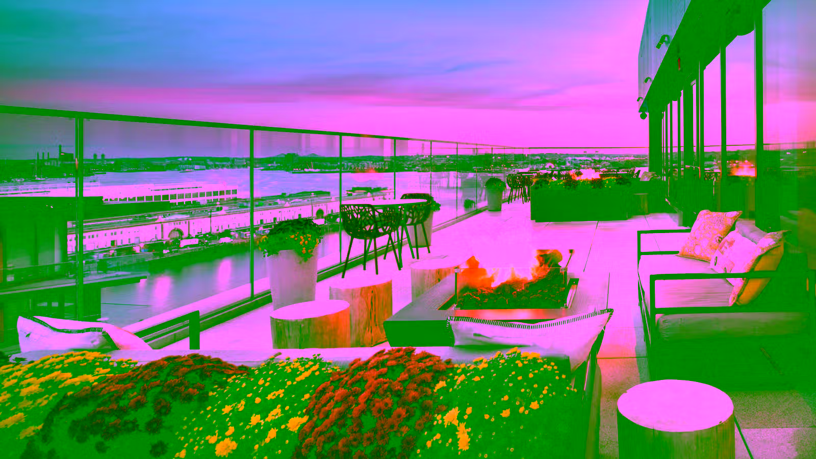 hotel balcony in Seattle