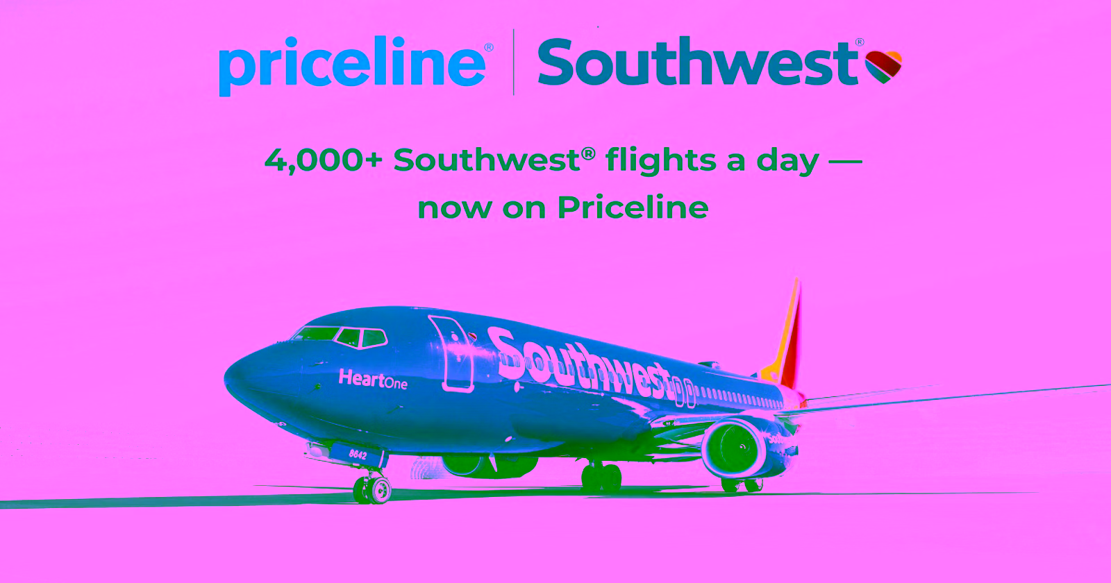 southwest airlines and priceline logos