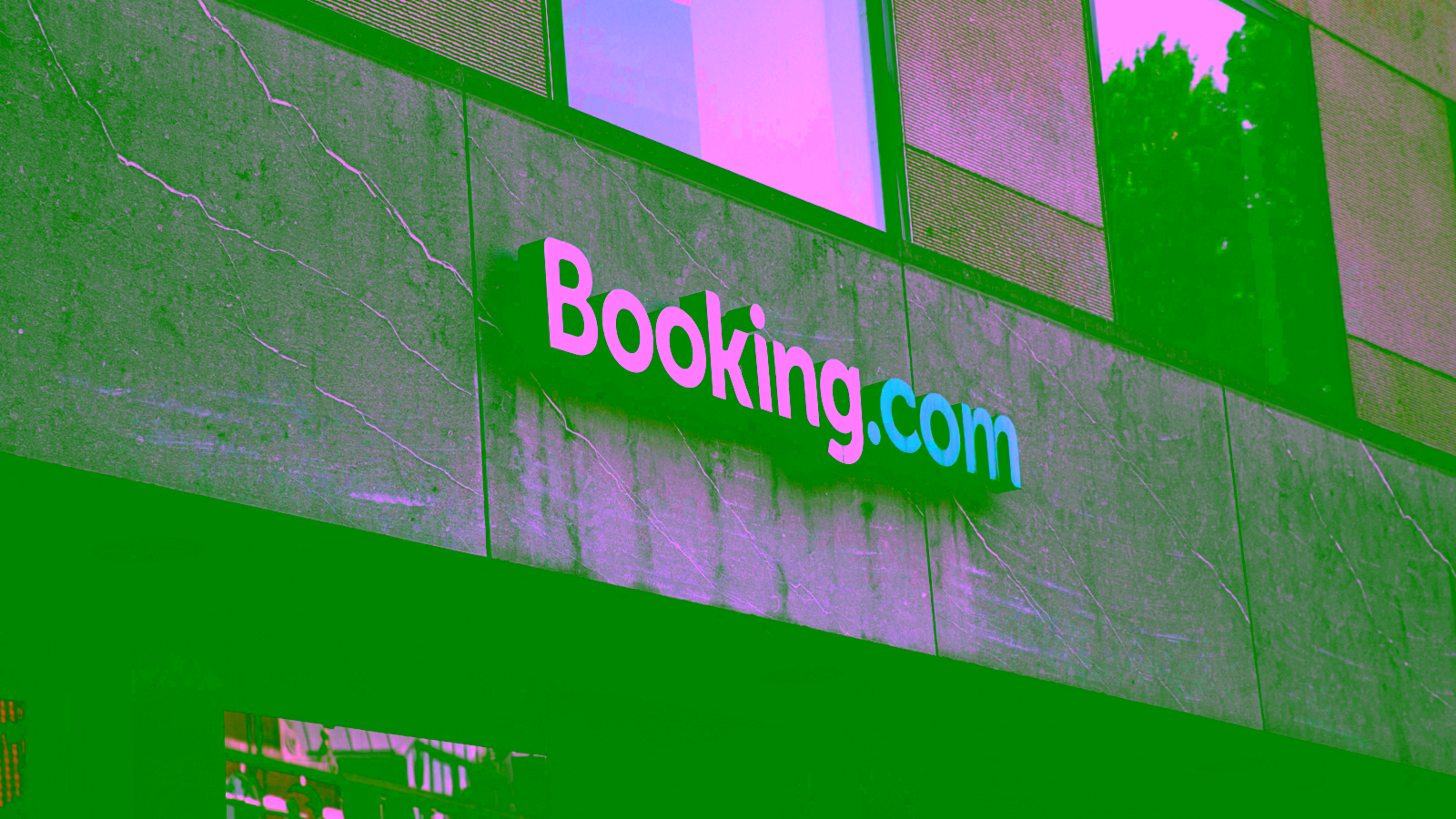 booking.com office sign