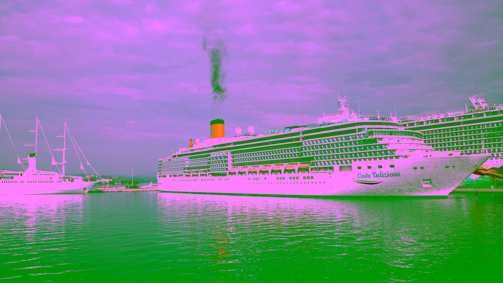 Cruise ship at harbor