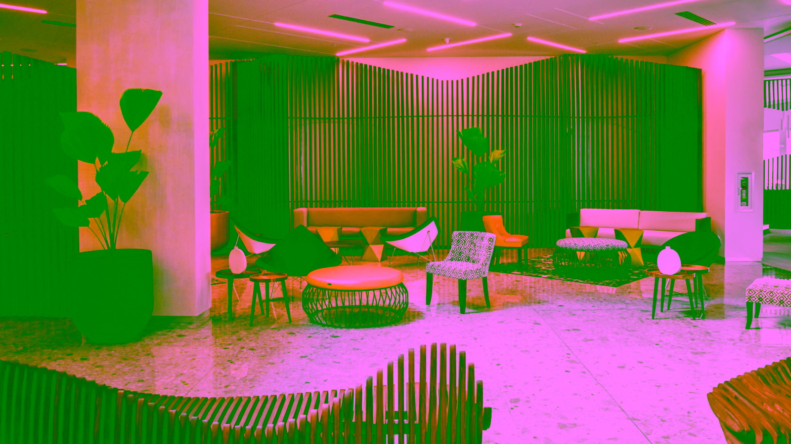 Modern hotel lobby