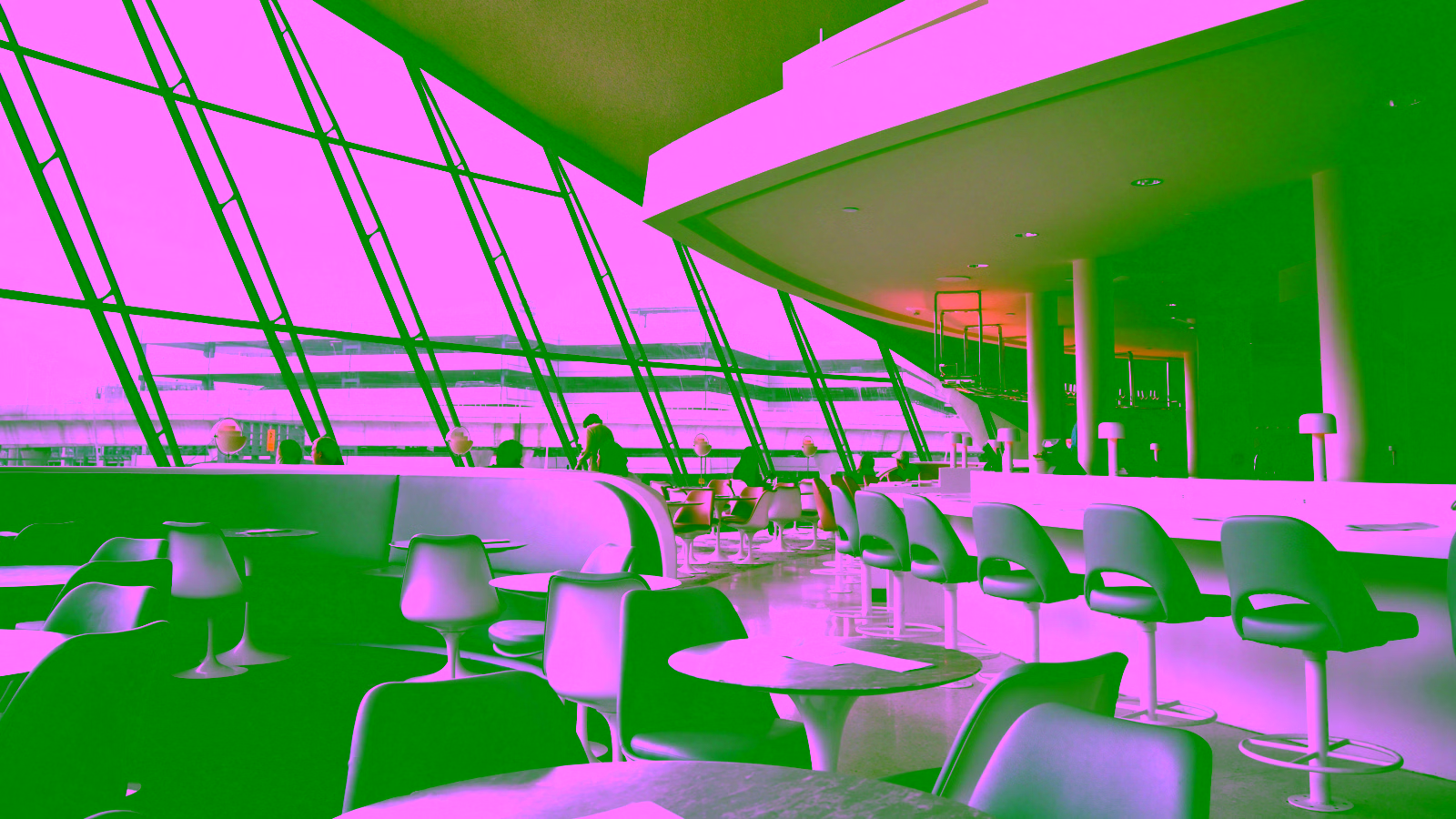 Modern airport lounge interior