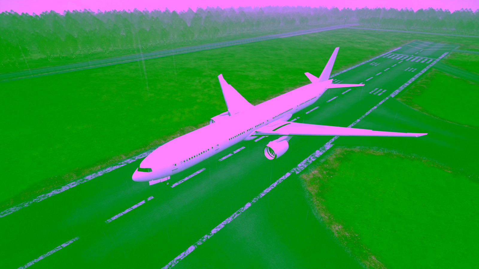 Airplane on runway