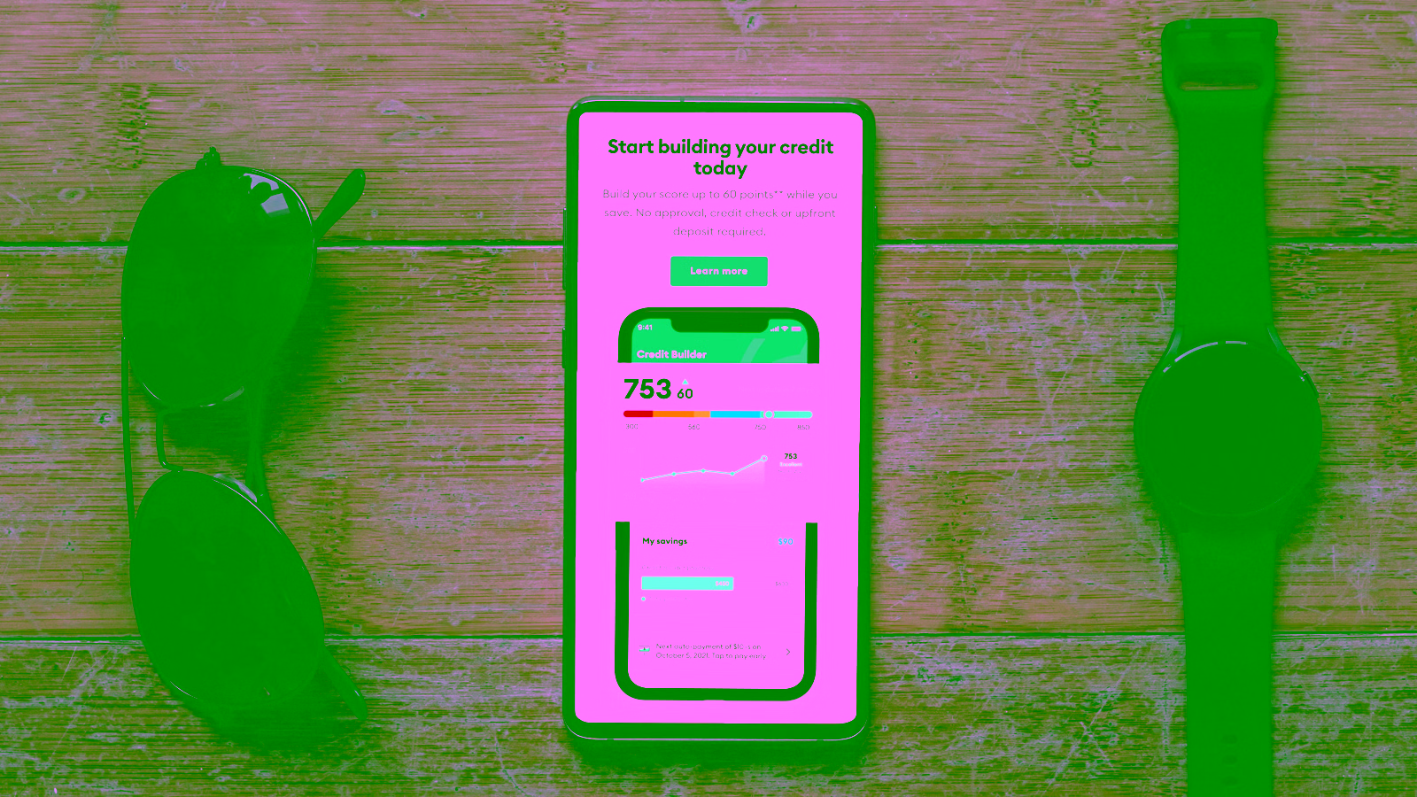 Chime Credit Builder app on smartphone.