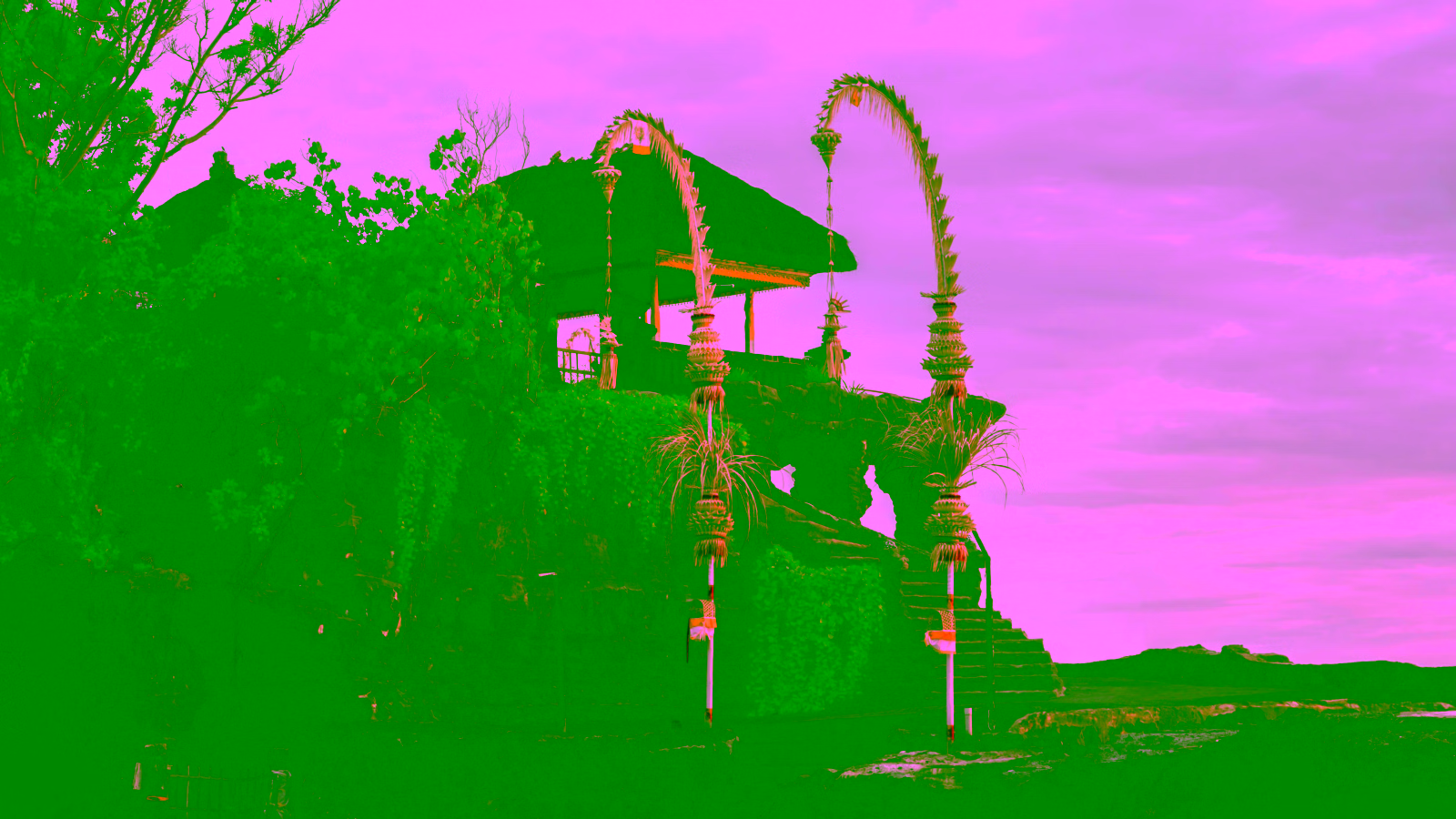 Balinese cliffside seaside temple