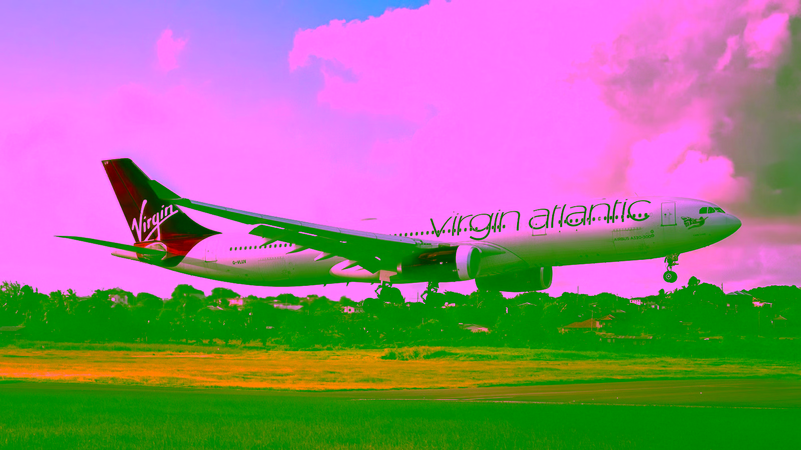Virgin Atlantic A330 aircraft landing