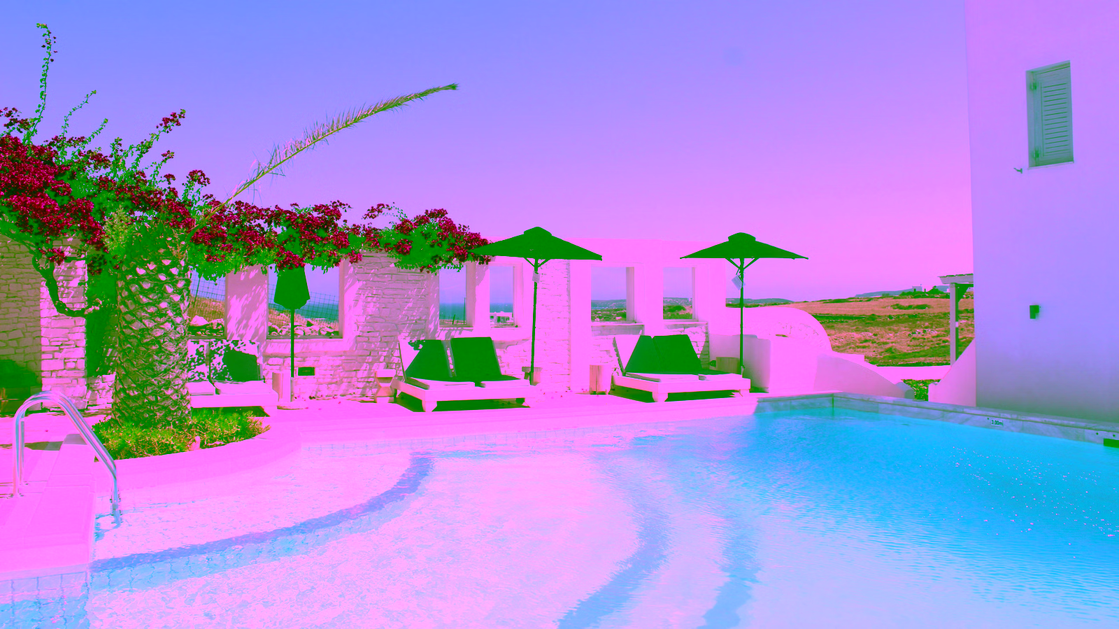 luxury hotel pool with ocean view