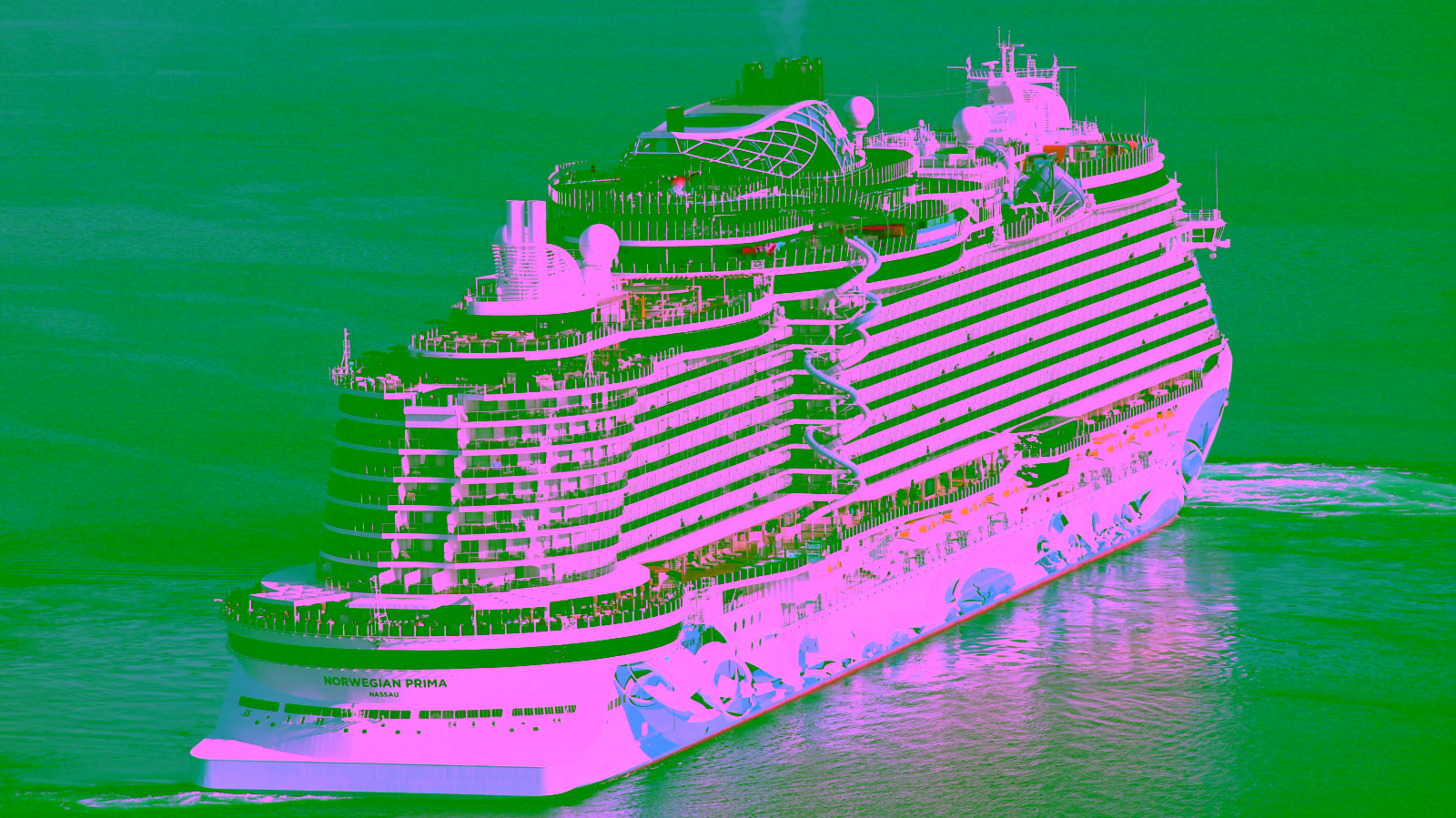 Norwegian Prima cruise ship at sea