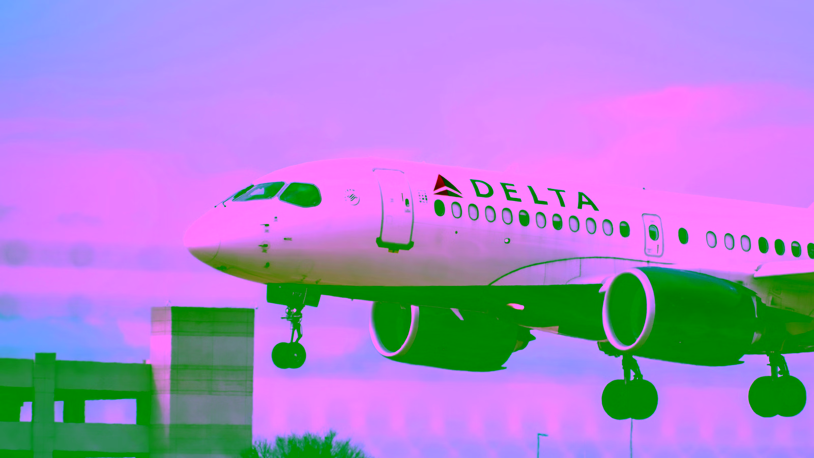 Delta Air Lines aircraft on approach for landing