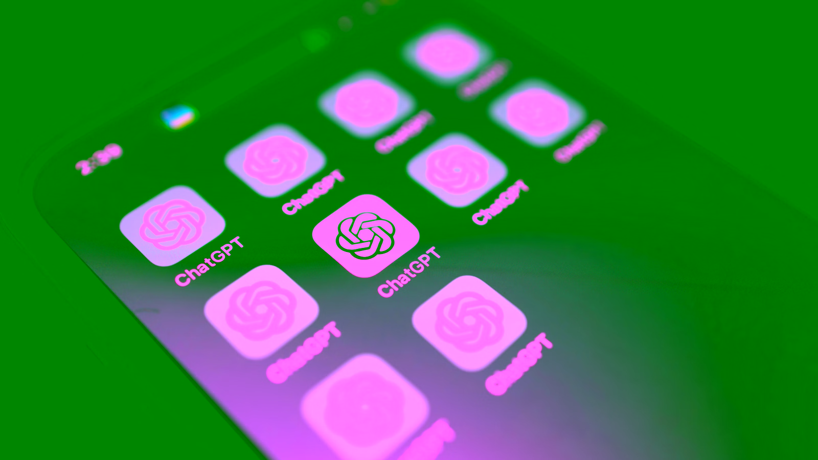 ChatGPT app icons on smartphone screen