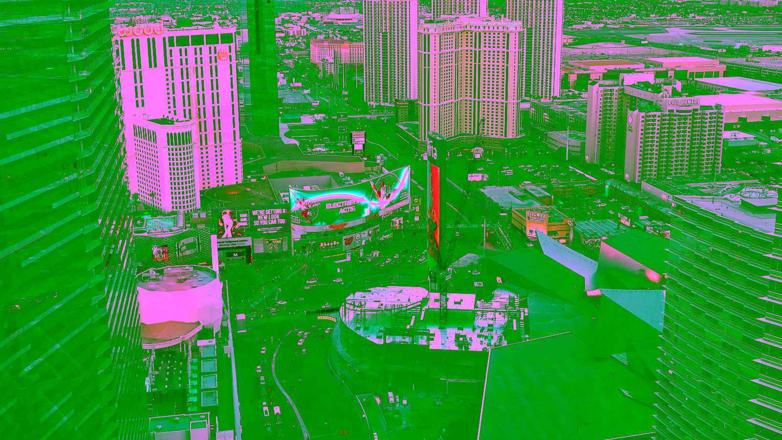 Las Vegas Strip aerial view