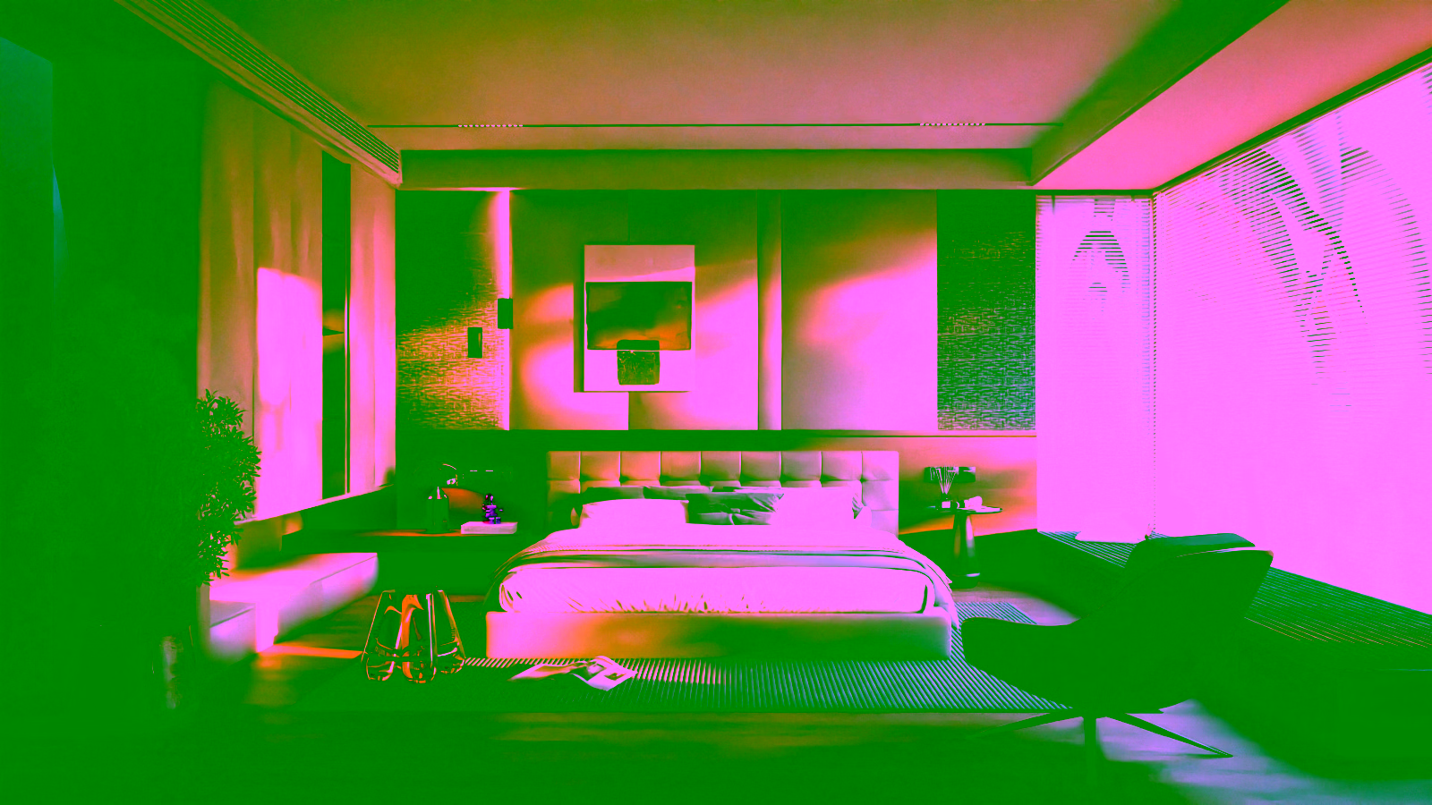 Modern luxury bedroom interior