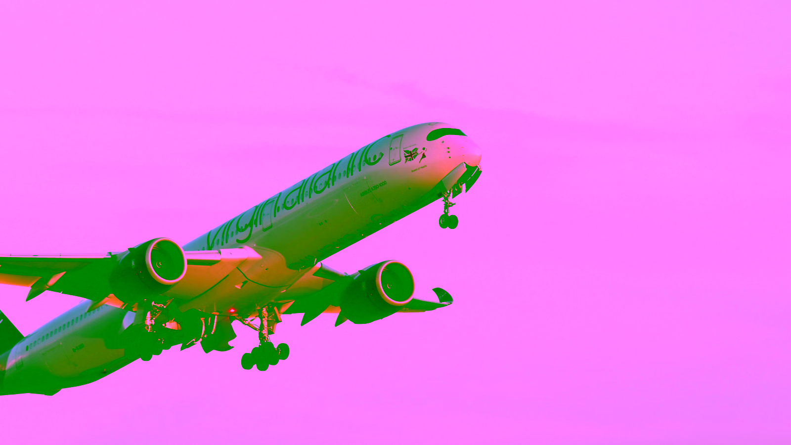 Virgin Atlantic airplane taking off