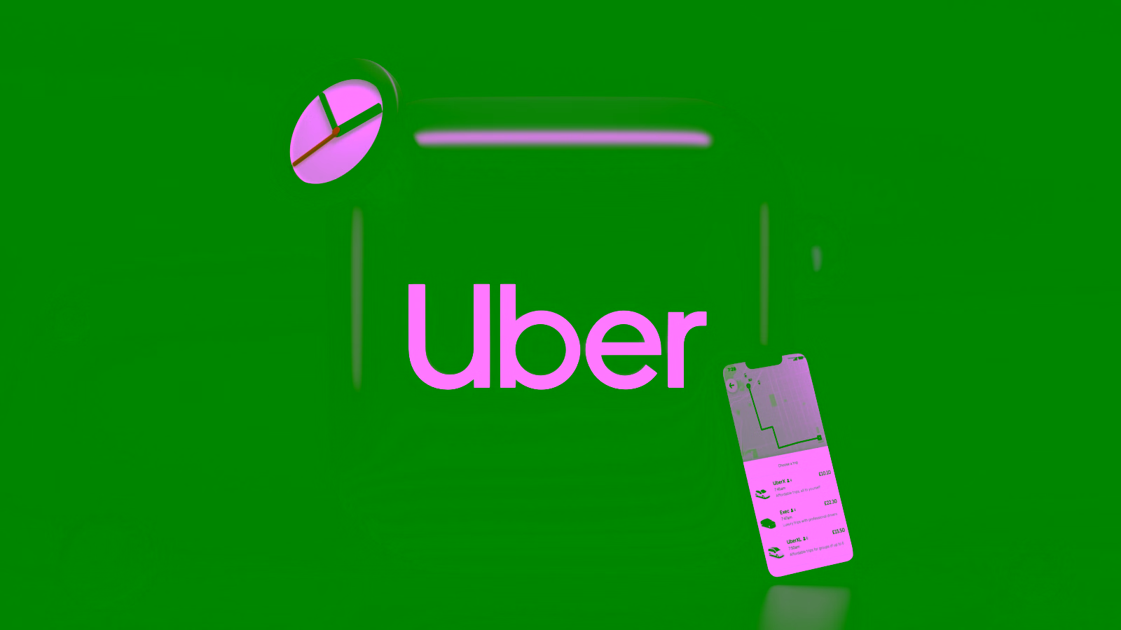 Uber ride-sharing app illustration