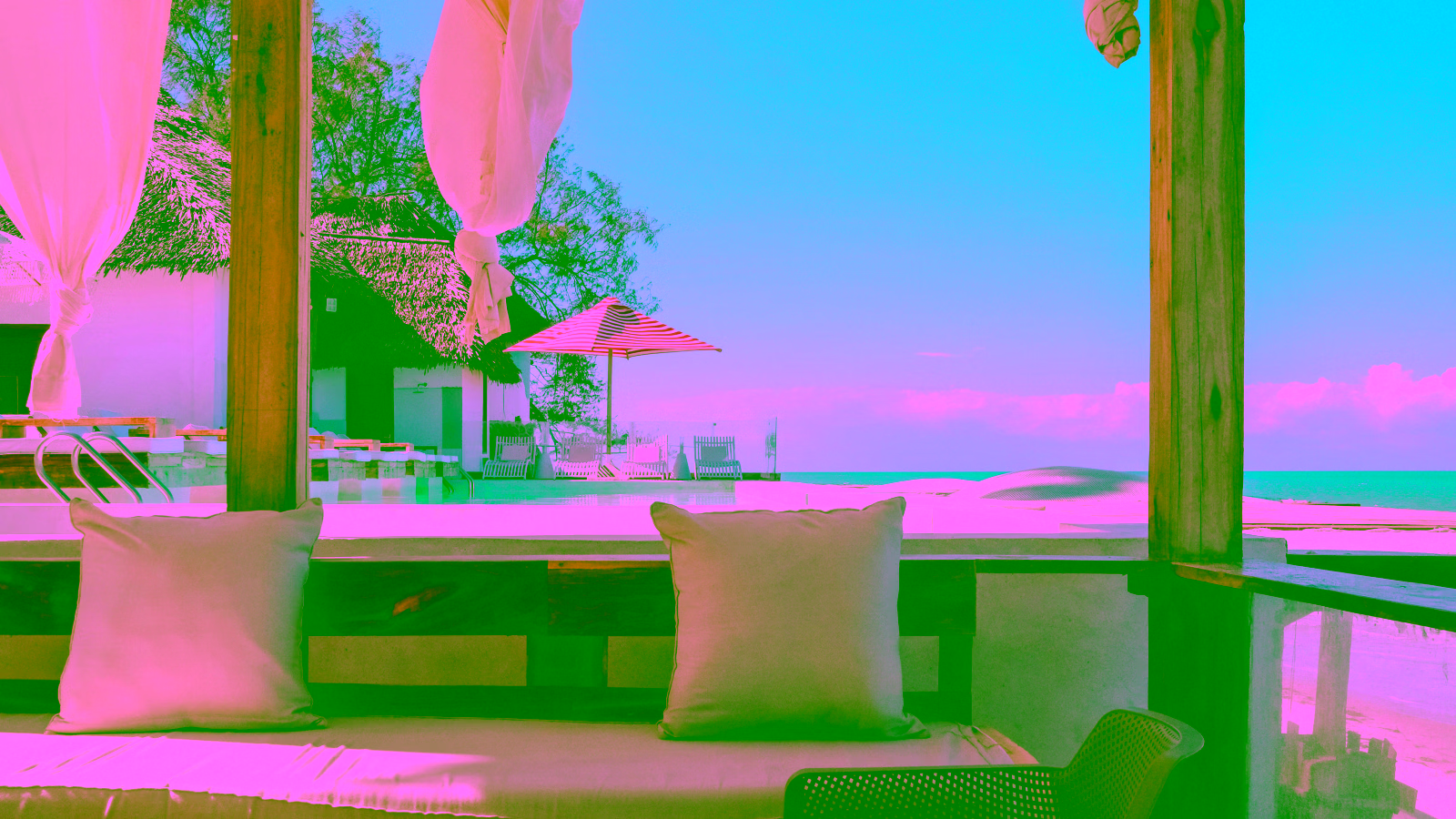 Beachfront resort with ocean view