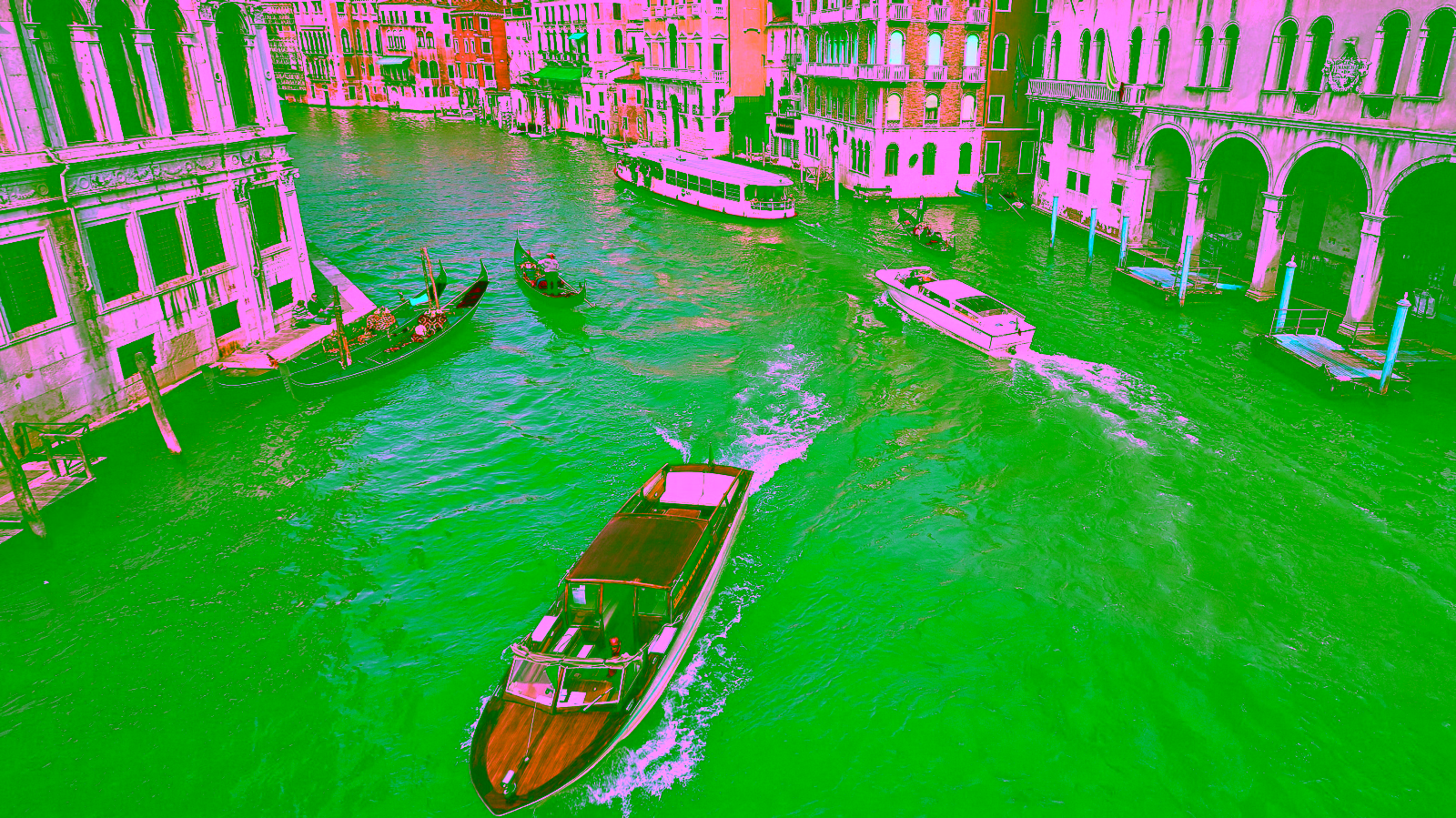 Boats on Venice Grand Canal