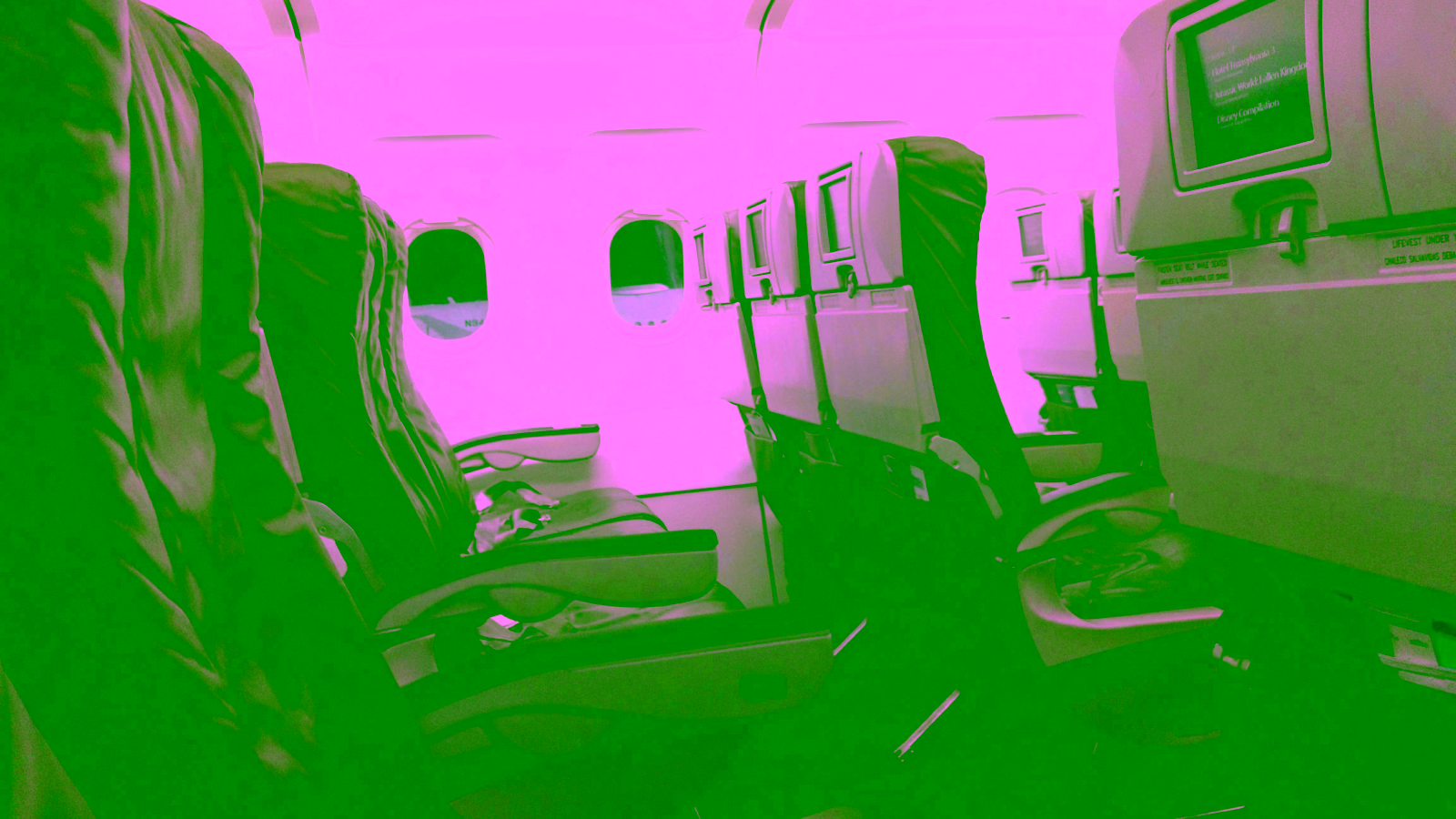 Airplane economy class seats