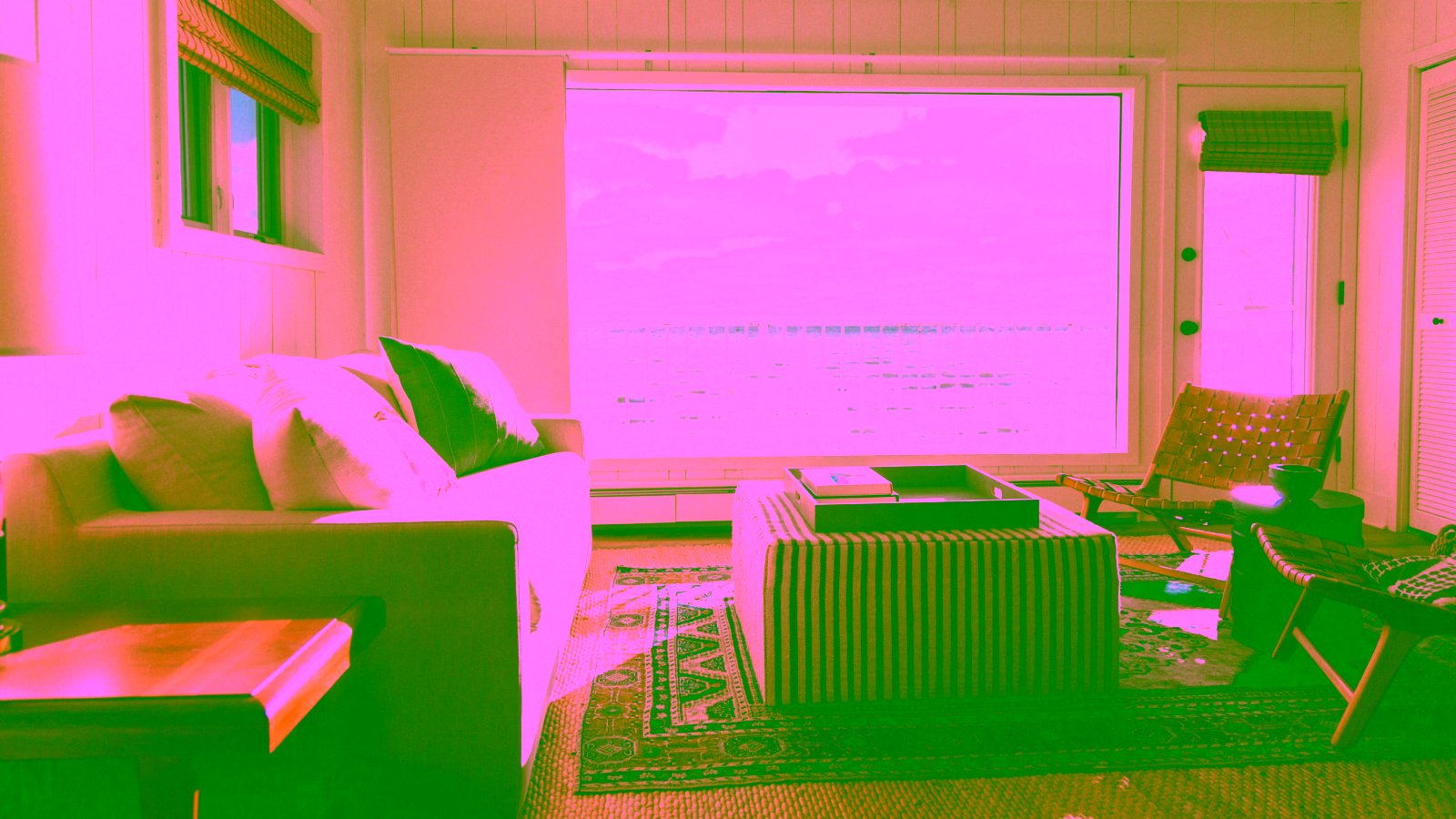 Beachfront hotel room with ocean view