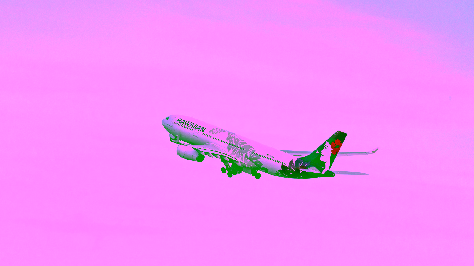 Hawaiian Airlines plane taking off