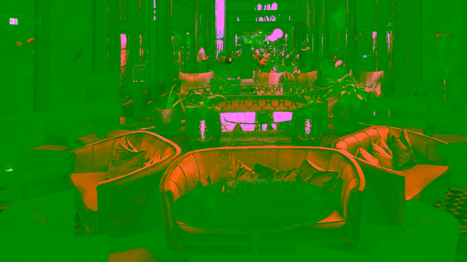 Luxury hotel lounge with elegant seating