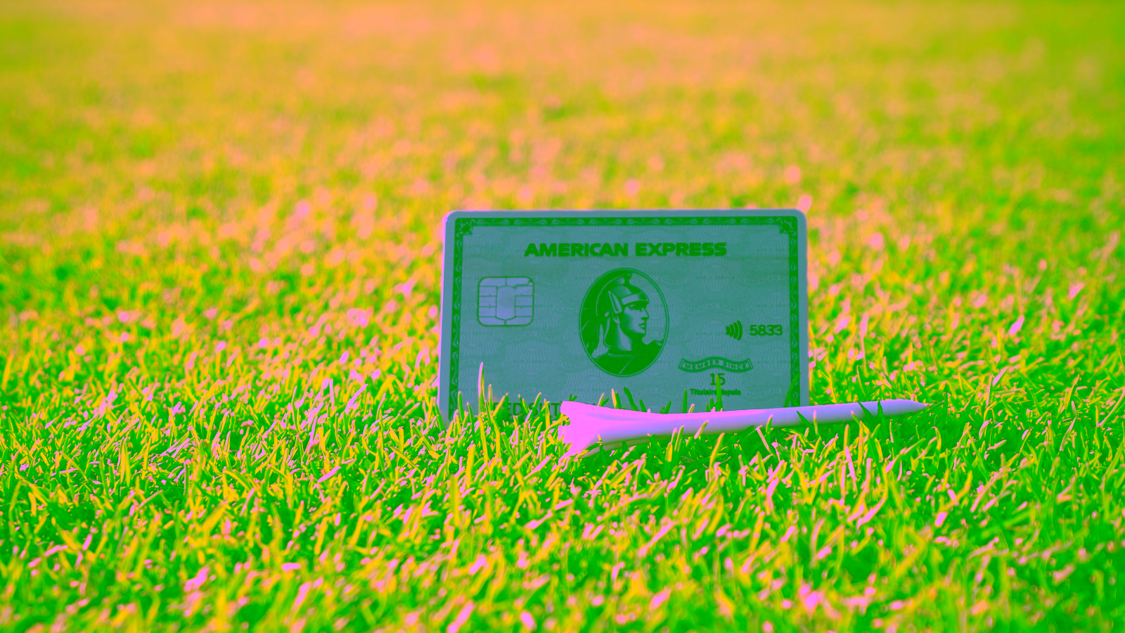 American Express credit card outdoors
