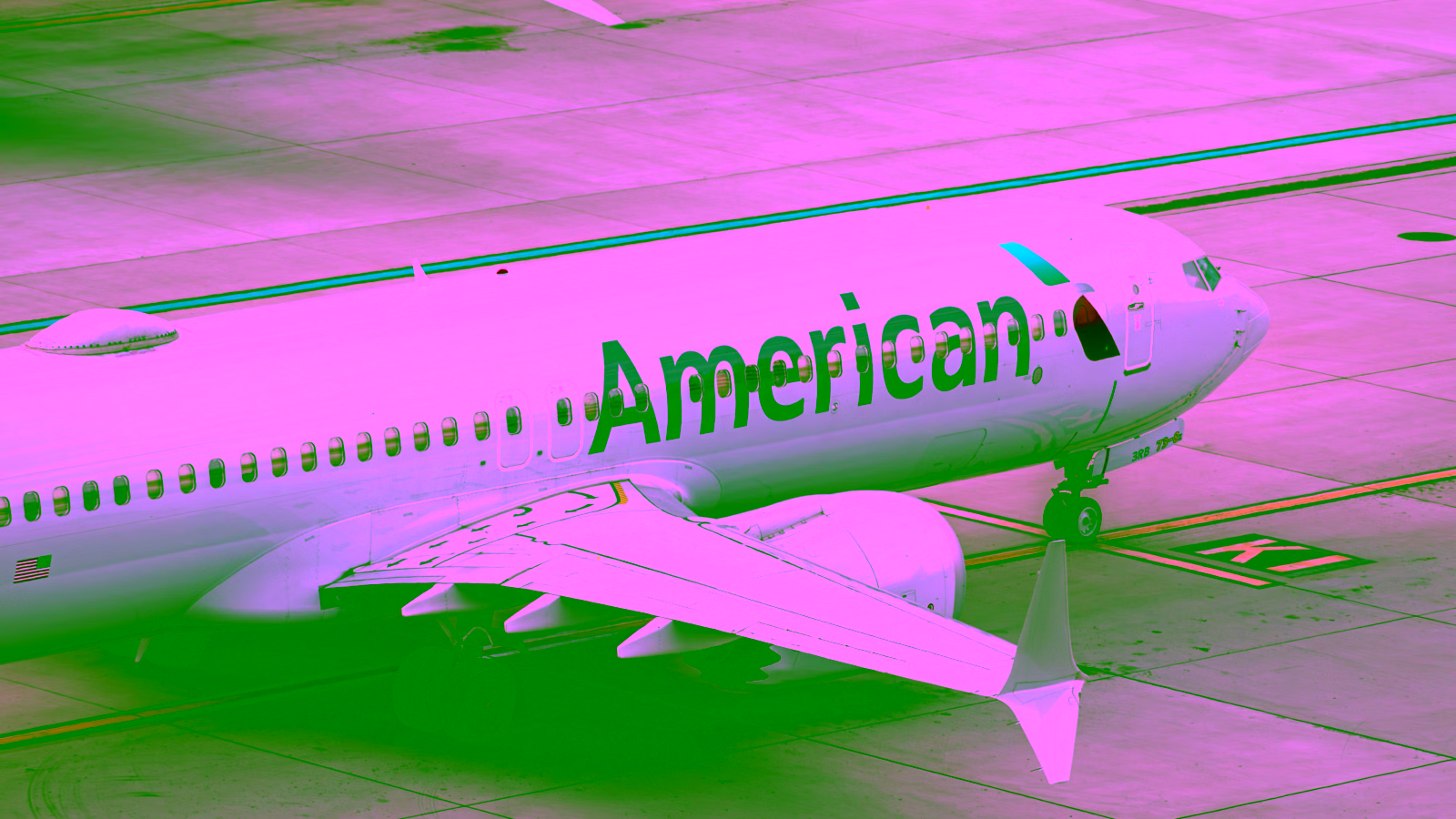 American Airlines plane at the gate