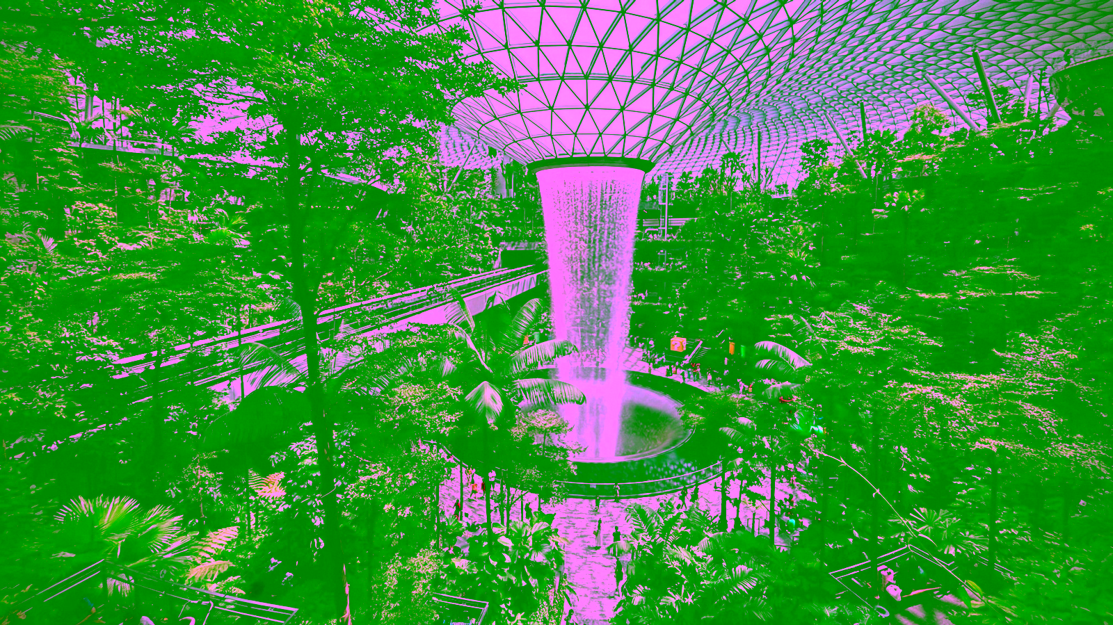Jewel Changi Airport indoor waterfall