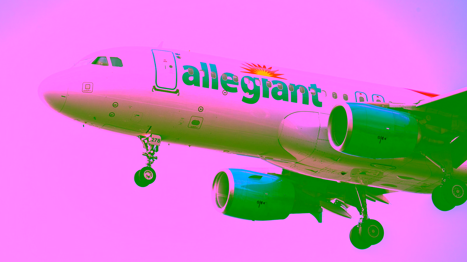 Allegiant Air airplane in flight