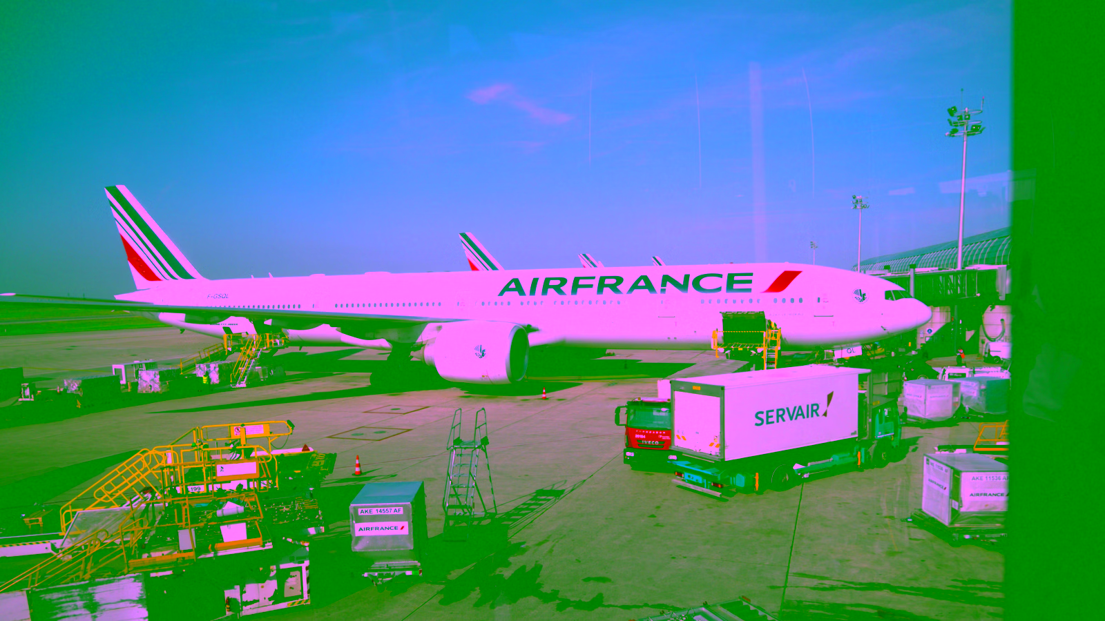 Air France airplane at airport gate