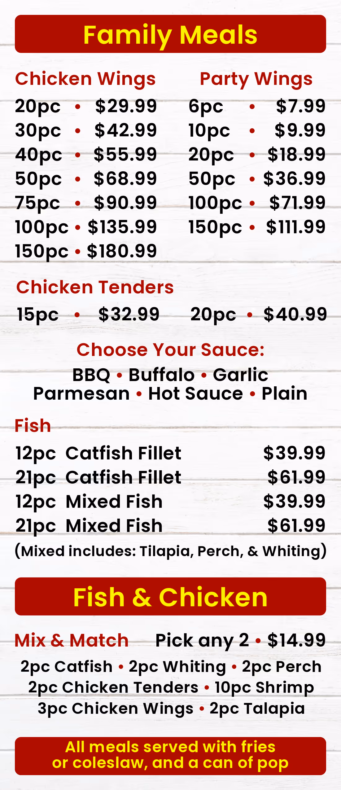 the third page of our menu