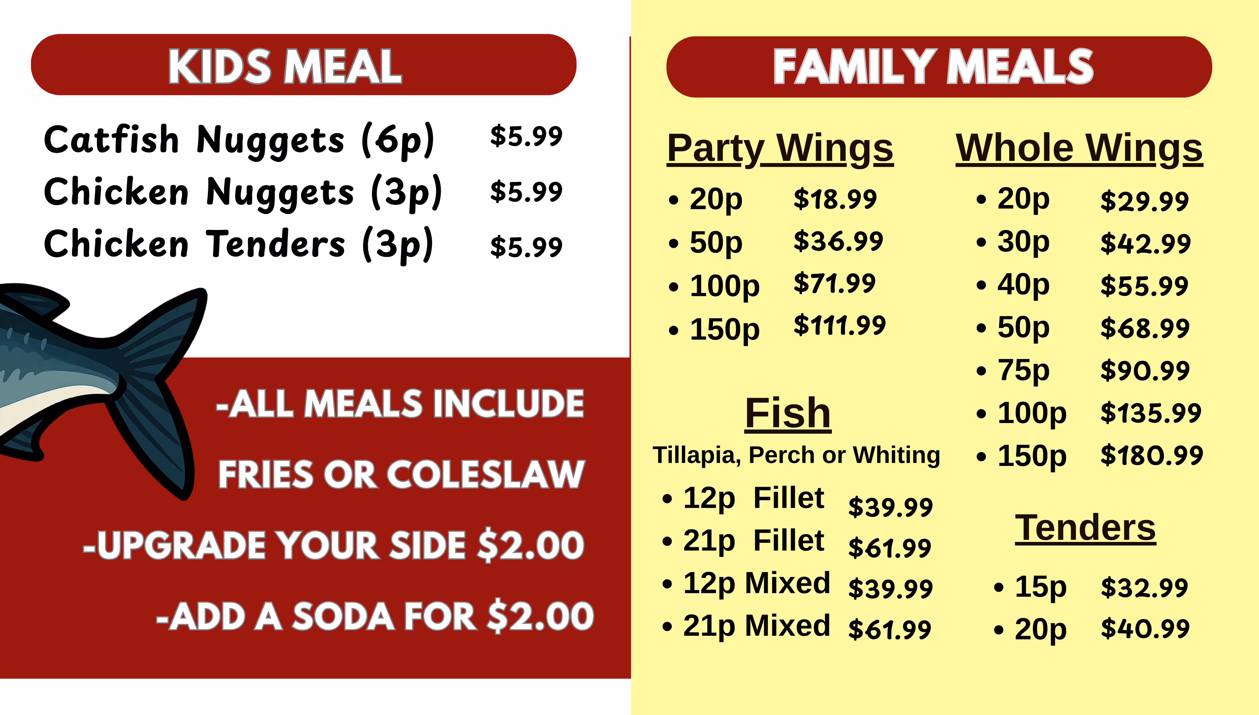 the third page of our menu