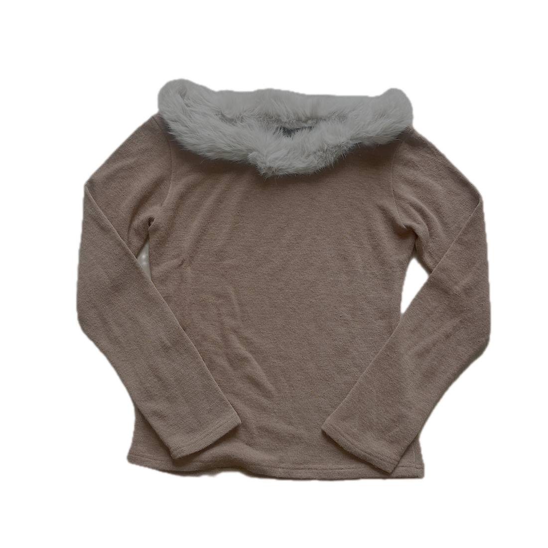 Langarmshirt Fellkragen - XS