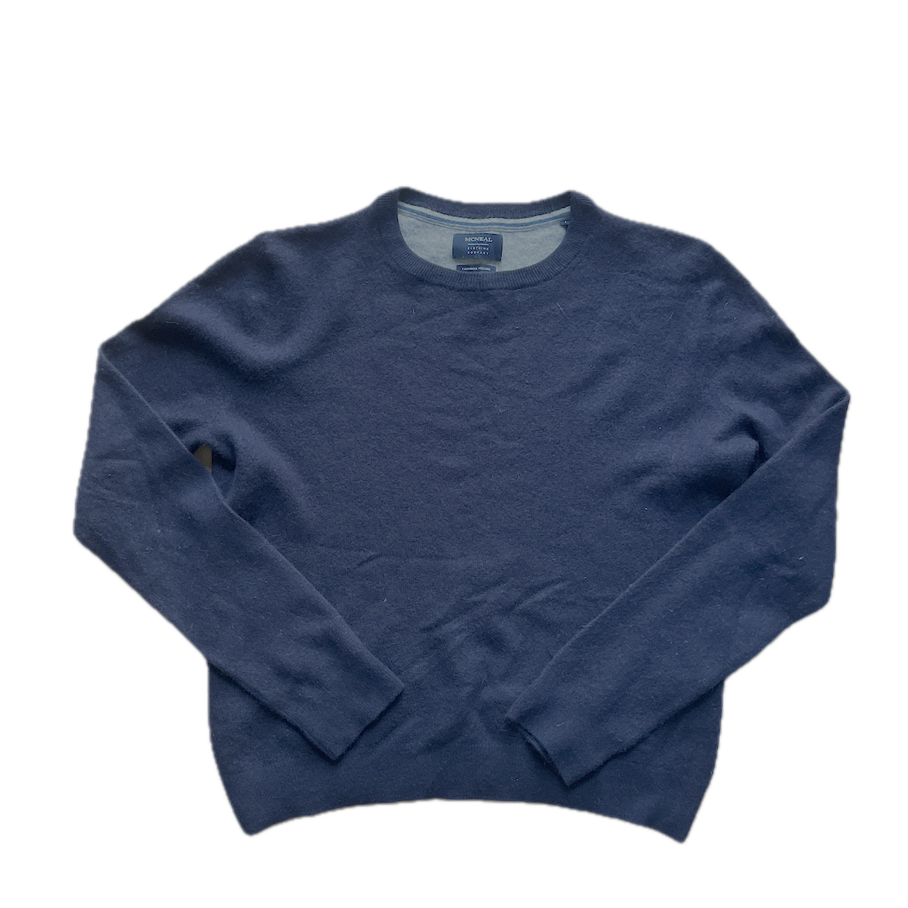 Woll-Pullover dunkelblau - L