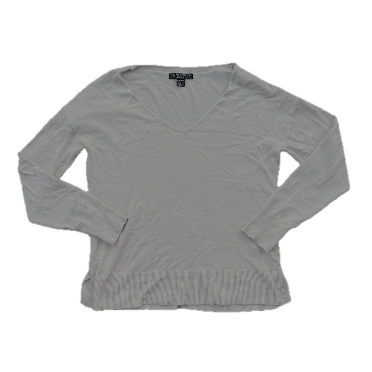 Langarmshirt mit Schlitz Beige/creme - S