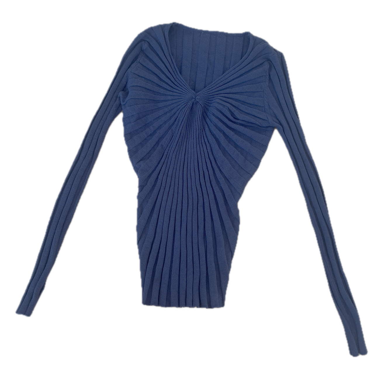 Langarmshirt Blau enganliegend - XS/S