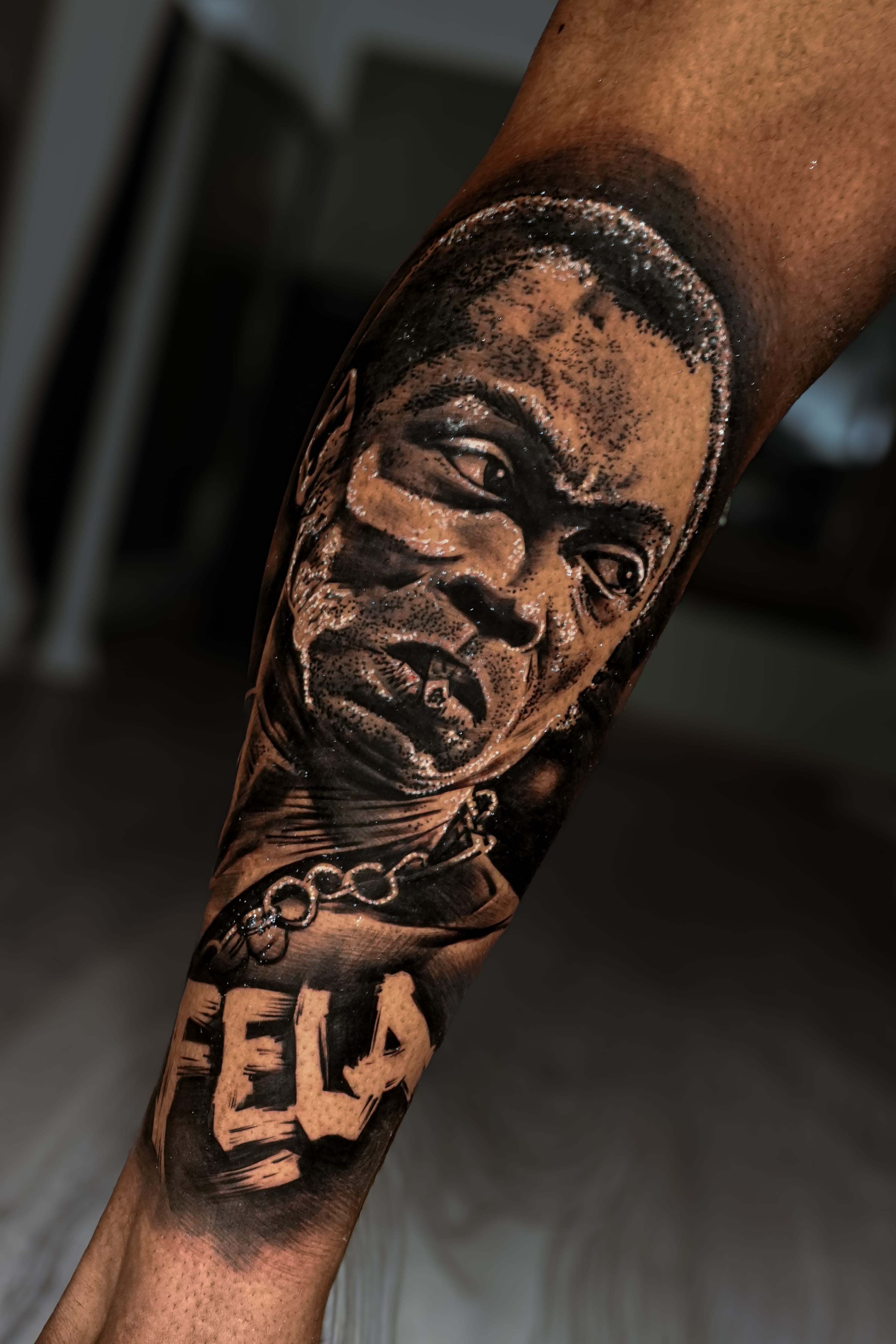 Portrait tattoo by Bruno Wayhs